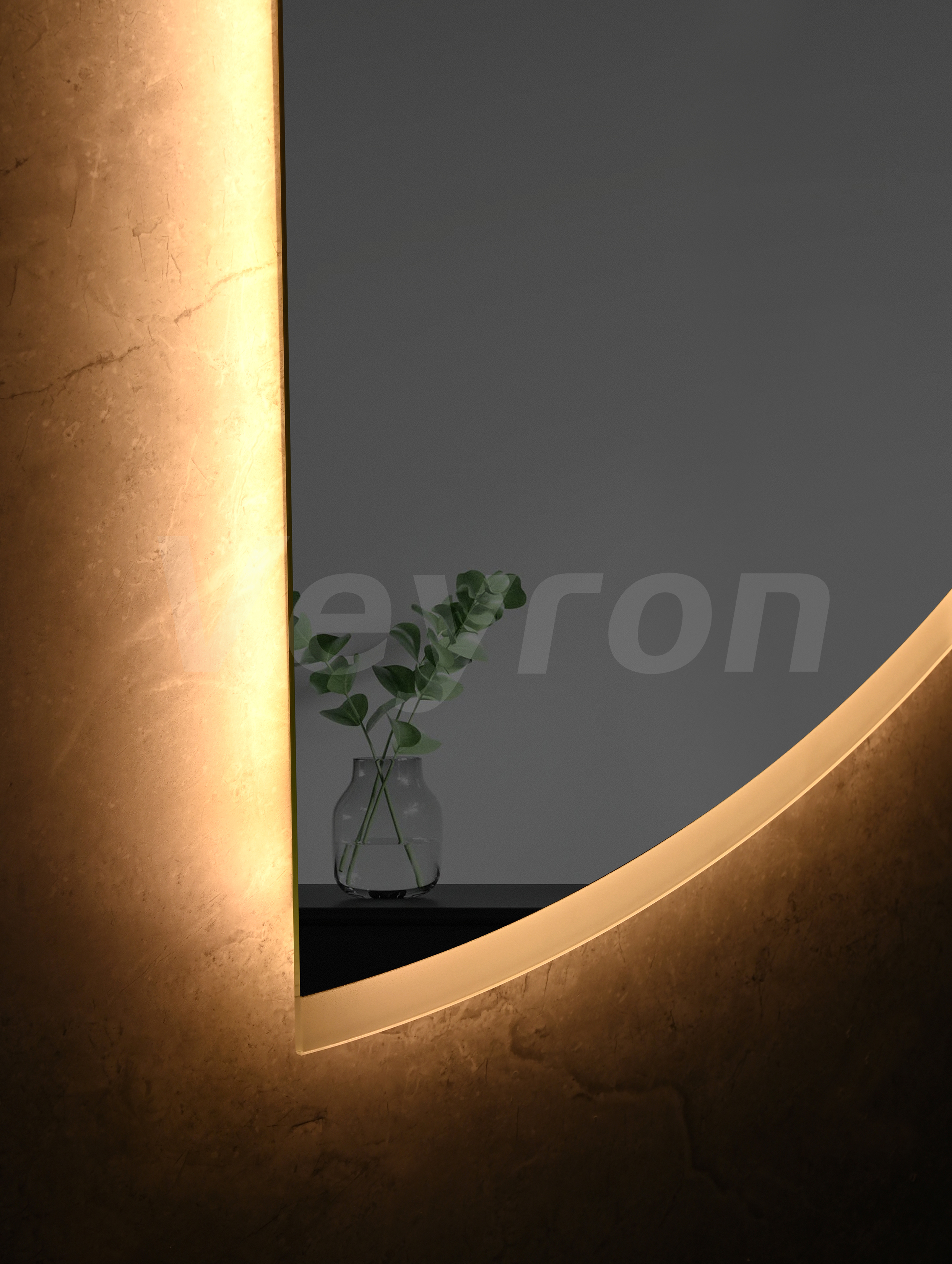 Custom Home Decor Bathroom LED Wall Mirror, Smart Home Makeup Vanity LED Mirror with Light, Touch Sensor Illuminated Mirror