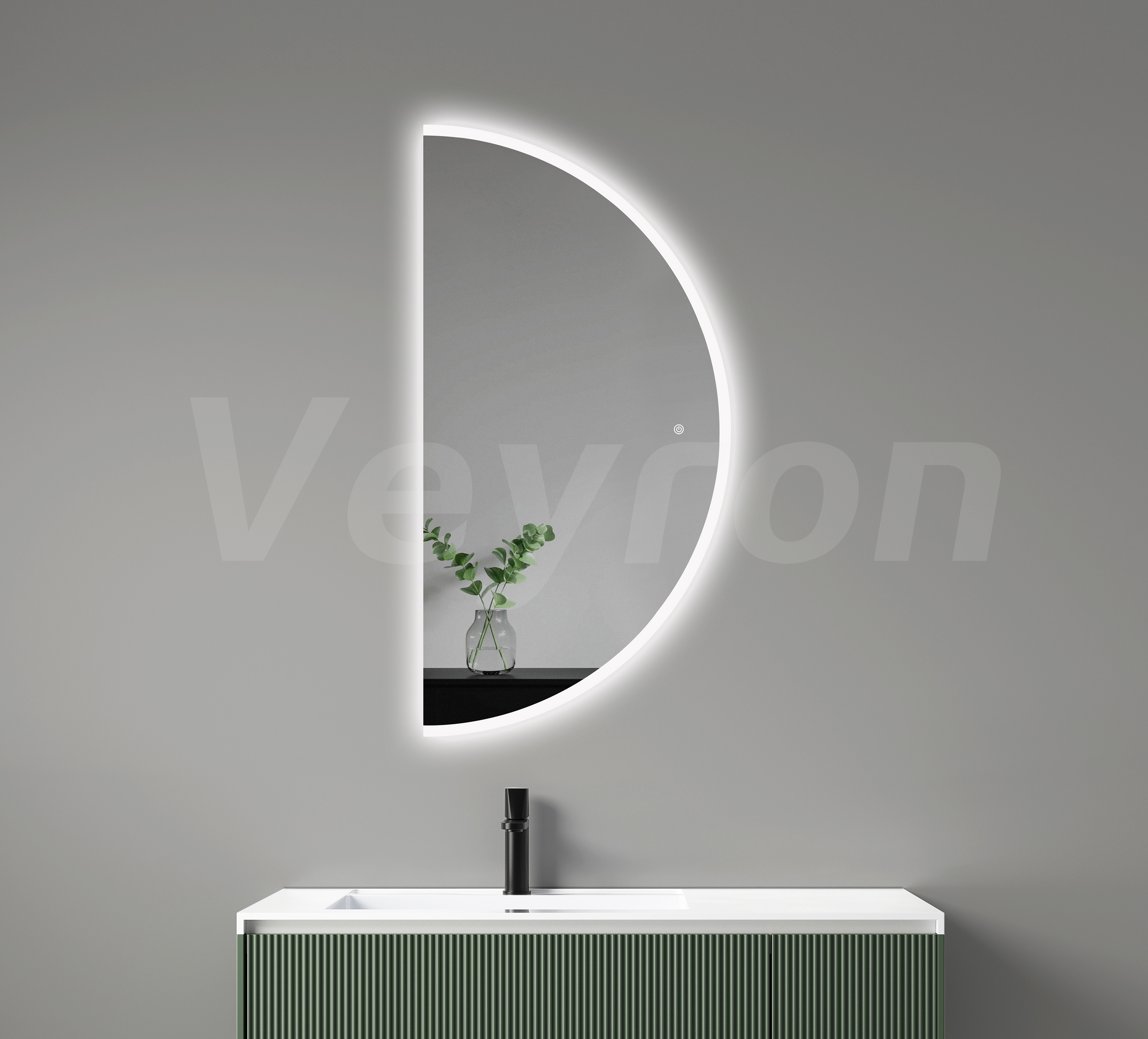 Custom Home Decor Bathroom LED Wall Mirror, Smart Home Makeup Vanity LED Mirror with Light, Touch Sensor Illuminated Mirror